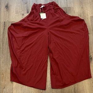 HALARA SoftlyZero™ High-Waist Pants in Deep Rose Red